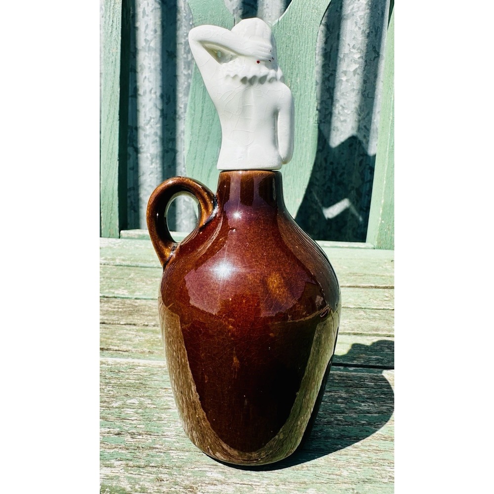 Vintage Mid Century Nude Pin-Up Decanter Jug Pour-Through Stopper Made In Japan - Picture 3 of 12